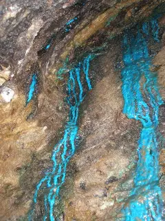 Hydrowoodwardite veins - St Briccius Mine, Königswalde, Annaberg, Saxony, Germany.jpg