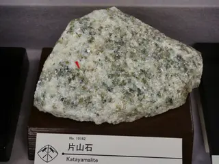 Katayamalite displayed at Mining Museum of Akita University.jpg
