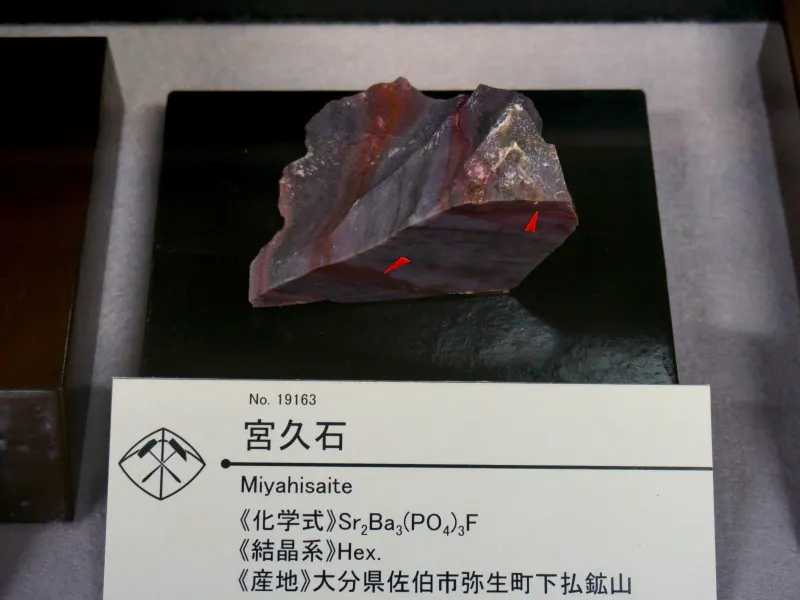 Miyahisaite displayed at Mining Museum of Akita University.jpg