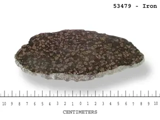 Basalt with Native Iron Inclusions from Nugsuaks Peninsula at Kaersut in Greenland - Smithsonian Institution Rock Sample 53479.jpg