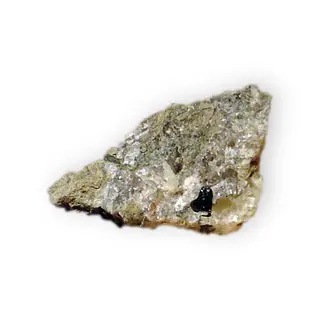 Thucholite 2 in Calcite Hydrocarbon Algom Nordic Mine Elliot Lake Ontario.jpg