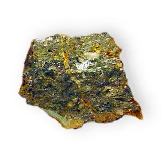 Autunite in rock Hydrous uranium calcium phosphate near Randsburg Kern COunty California.jpg
