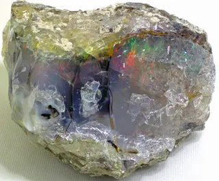 Precious opal (Delanta District, South Wello, Ethiopia) 2 (29802309635).jpg