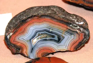 Fairburn Agate (ultimately derived from the Minnelusa Formation, Pennsylvanian-Permian; collected in national grasslands east of the Black Hills, western South Dakota, USA) 5 (32715385646).jpg