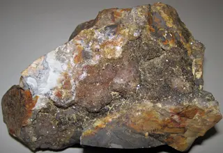 Quartz crystal-lined cavity in flint (Vanport Flint, Middle Pennsylvanian; Nethers Flint Quarries, Flint Ridge, Ohio, USA) 10 (24764851587).jpg