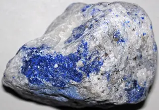 Lazuritic-pyritic marble (Sar-e-Sang Deposit, Sakhi Formation, Precambrian, 2.4-2.7 Ga (?); Sar-e-Sang Mining District, Hindu-Kush Mountains, Afghanistan) 2.jpg