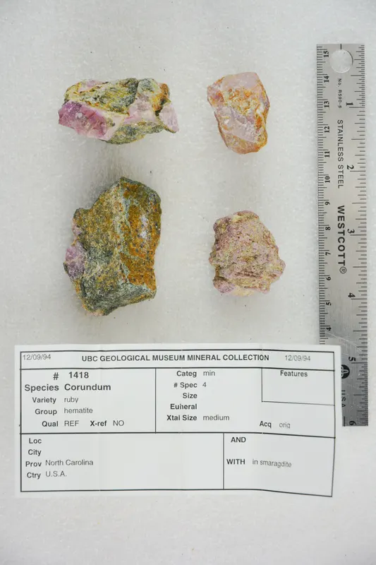 Corundum in Smaragdite (47122077144).jpg