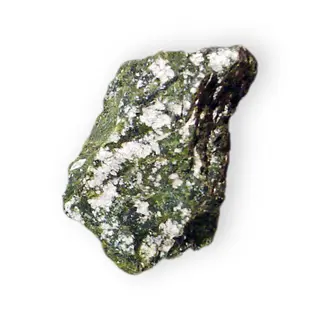 Szaibelyite 2 on serpentine Basic magnesium borate Stinson Beach Marin County California 1882.jpg